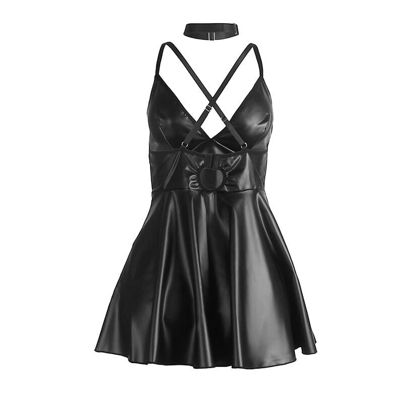 SUBBLIME - 955380 DRESS WITH BLACK LEATHER STRAPS L/XL - My naughty haven #