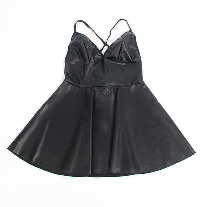 SUBBLIME - 955380 DRESS WITH BLACK LEATHER STRAPS L/XL - My naughty haven #