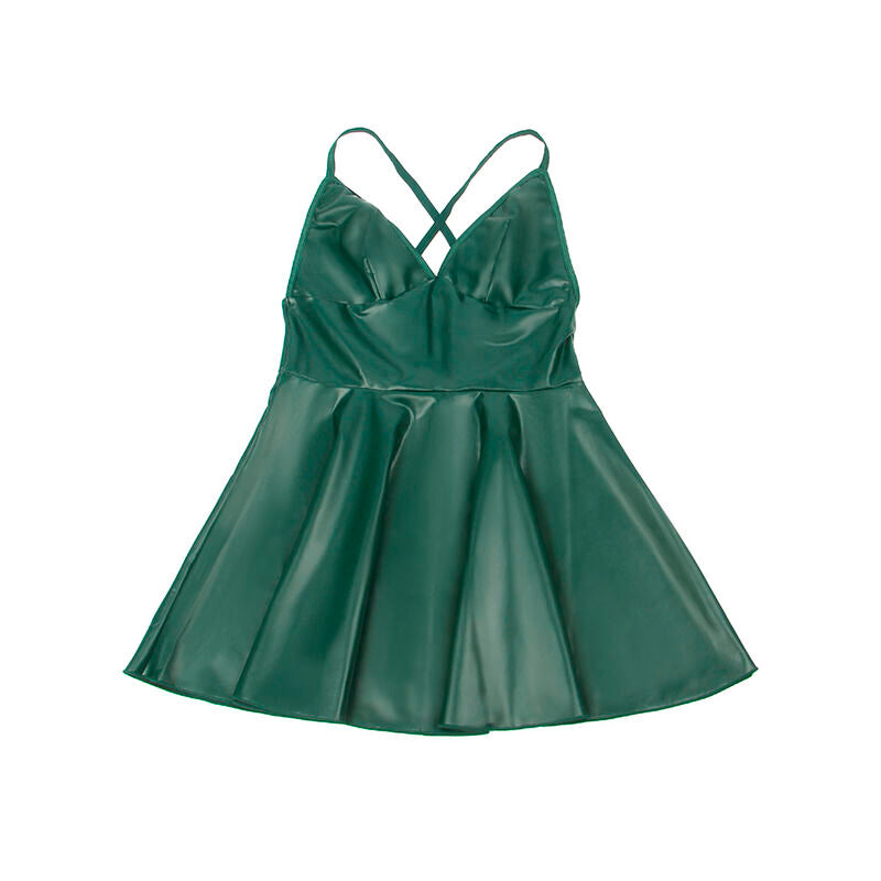 SUBBLIME - 955434 DRESS WITH GREEN LEATHER STRAPS S/M - My naughty haven #