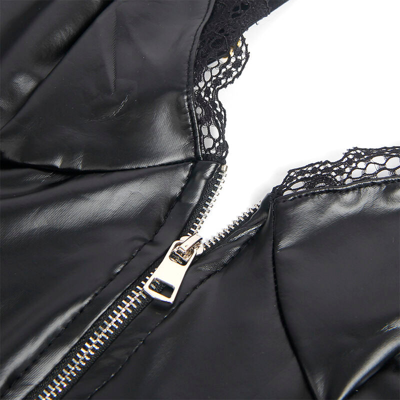 SUBBLIME - 955458 BLACK LEATHER ZIPPER BODY S/M - My naughty haven #