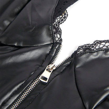 SUBBLIME - 955458 BLACK LEATHER ZIPPER BODY S/M - My naughty haven #