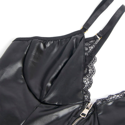 SUBBLIME - 955465 BLACK LEATHER ZIPPER BODY L/XL - My naughty haven #