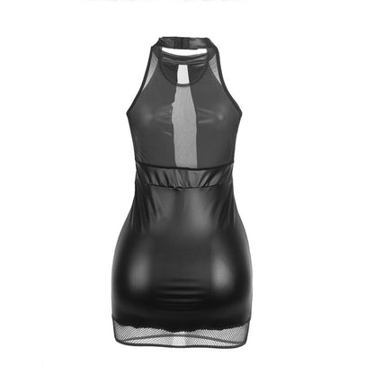 SUBBLIME - 955472 HALTER NECK DRESS WITH TRANSPARENCIES BLACK S/M - My naughty haven #