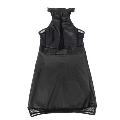SUBBLIME - 955489 HALTER NECK DRESS WITH TRANSPARENCIES BLACK L/XL - My naughty haven #