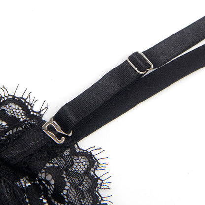 SUBBLIME - 955496 LACE BODYSUIT WITH BOWS AND GARTERS BLACK S/M - My naughty haven #