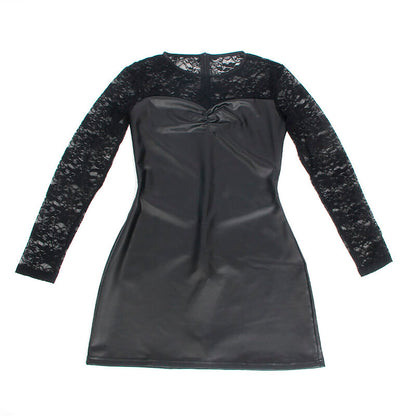 SUBBLIME - 955595 LONG SLEEVE DRESS WITH BLACK LACE S/M - My naughty haven #