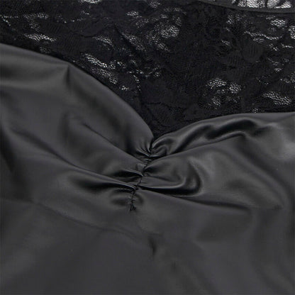 SUBBLIME - 955595 LONG SLEEVE DRESS WITH BLACK LACE S/M - My naughty haven #
