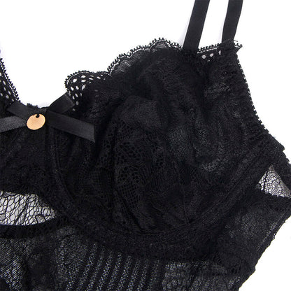 SUBBLIME - 955625 LACE BODYSUIT WITH BOTTOM CLOSURE BLACK L/XL - My naughty haven #