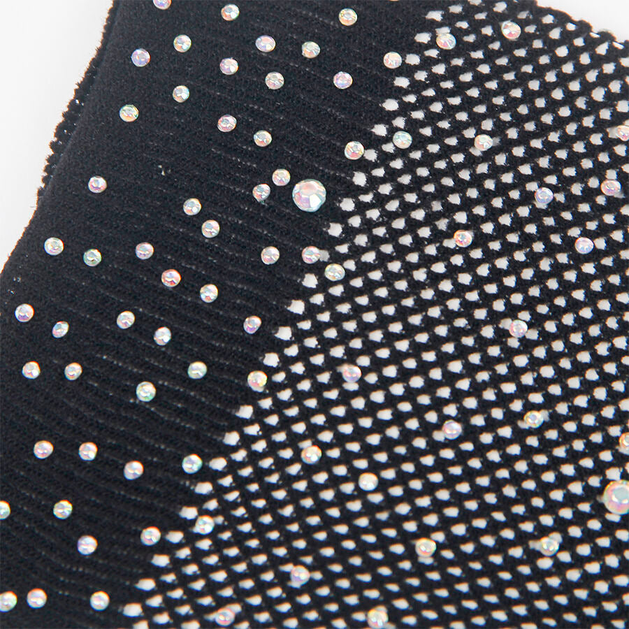 SUBBLIME - 957469SHINE TRANSPARENT GLOVES BLACK S/M - My naughty haven #