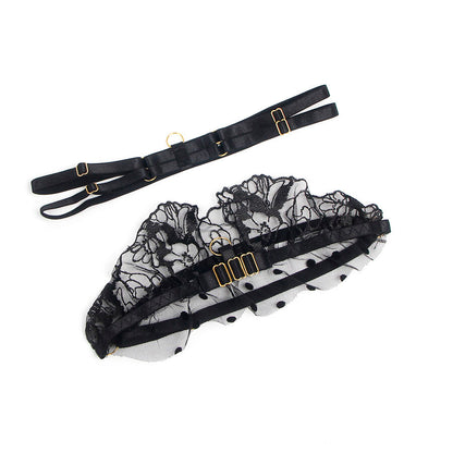SUBBLIME - 957483 LACE BRA AND GARTER SET BLACK S/M - My naughty haven #