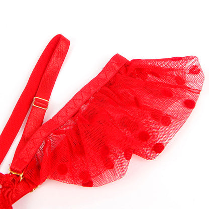SUBBLIME - 957506  LACE BRA AND GARTER SET RED S/M - My naughty haven #