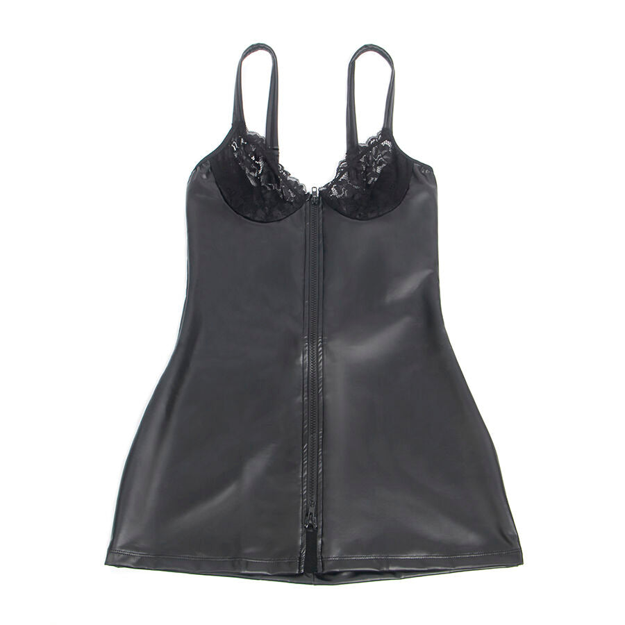 SUBBLIME - 957568 LEATHER ZIP DRESS BLACK S/M - My naughty haven #