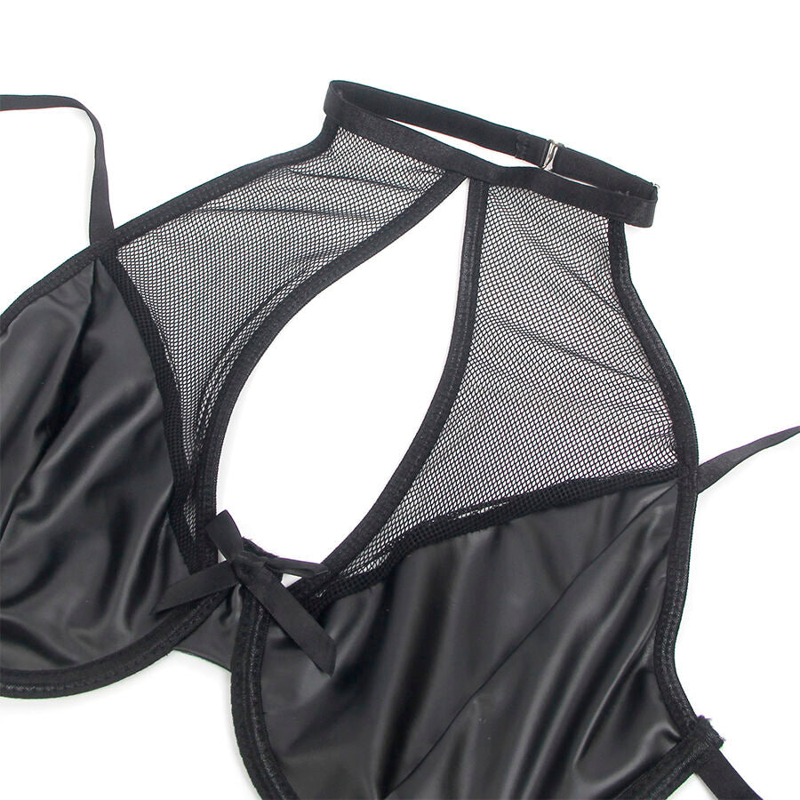 SUBBLIME - 957582 LEATHER BRA AND SKIRT SET BLACK S/M - My naughty haven #