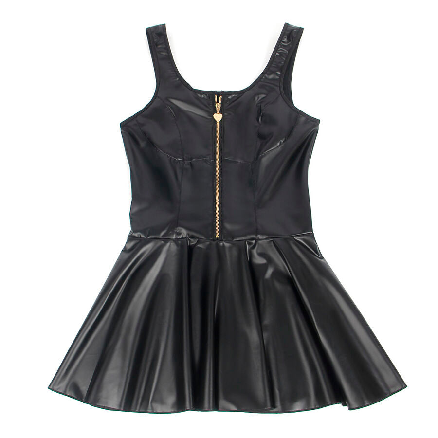 SUBBLIME - 957667 HEART ZIPPER LEATHER DRESS BLACK S/M - My naughty haven #
