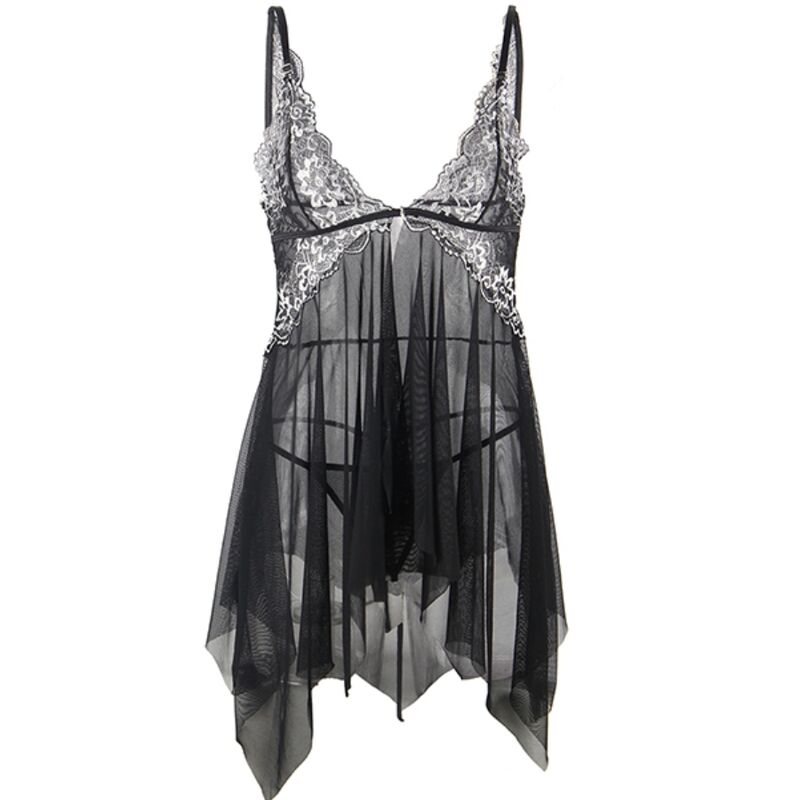 SUBBLIME - BABYDOLL FABRIC TULLE CHEST LACE S/M - My naughty haven #
