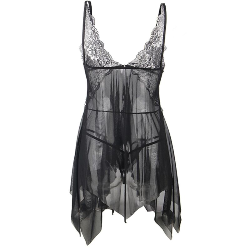 SUBBLIME - BABYDOLL FABRIC TULLE CHEST LACE S/M - My naughty haven #
