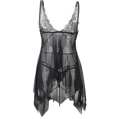 SUBBLIME - BABYDOLL FABRIC TULLE CHEST LACE S/M - My naughty haven #