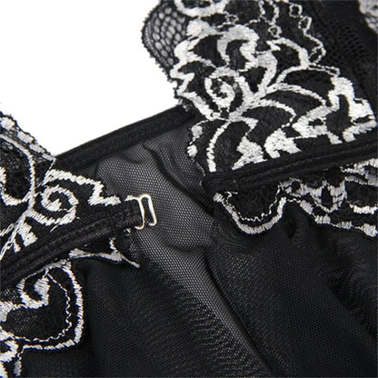 SUBBLIME - BABYDOLL FABRIC TULLE CHEST LACE S/M - My naughty haven #