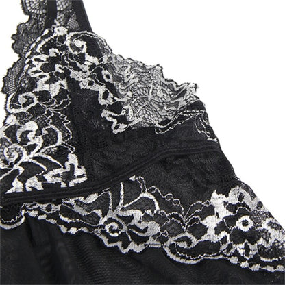 SUBBLIME - BABYDOLL FABRIC TULLE CHEST LACE S/M - My naughty haven #