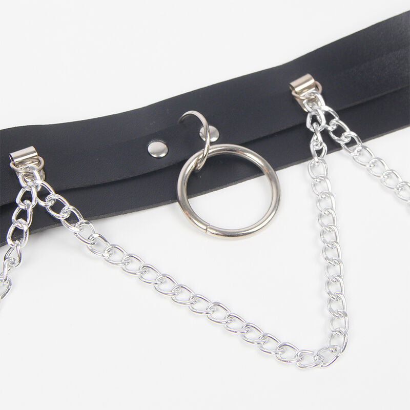 SUBBLIME - BELT AND GARTER HARNESS WITH RINGS AND CHAINDETAIL ONE SIZE - My naughty haven #
