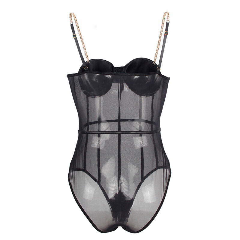 SUBBLIME - BLACK CHAIN SUSPENDERS BODYSUIT S/M - My naughty haven #