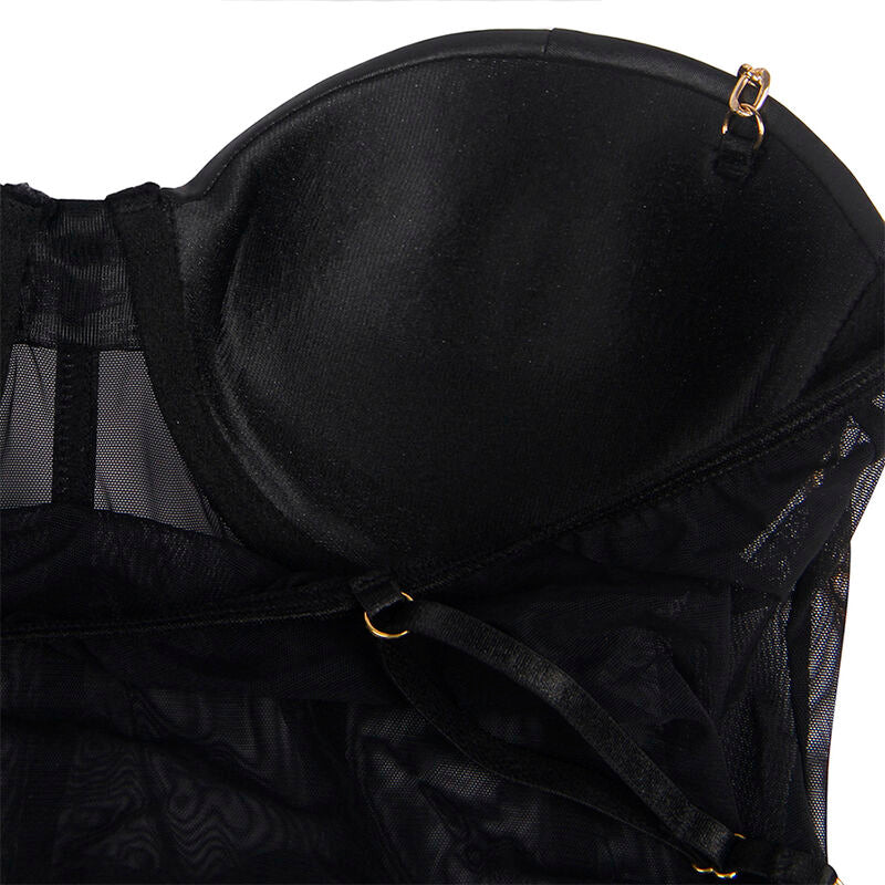 SUBBLIME - BLACK CHAIN SUSPENDERS BODYSUIT S/M - My naughty haven #