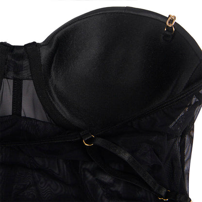 SUBBLIME - BLACK CHAIN SUSPENDERS BODYSUIT S/M - My naughty haven #