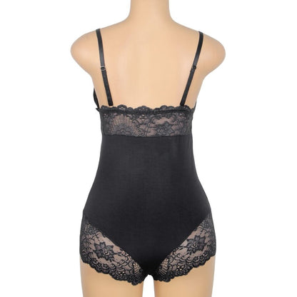 SUBBLIME - BLACK FLORAL LACE DETAIL TEDDY L/XL - My naughty haven #