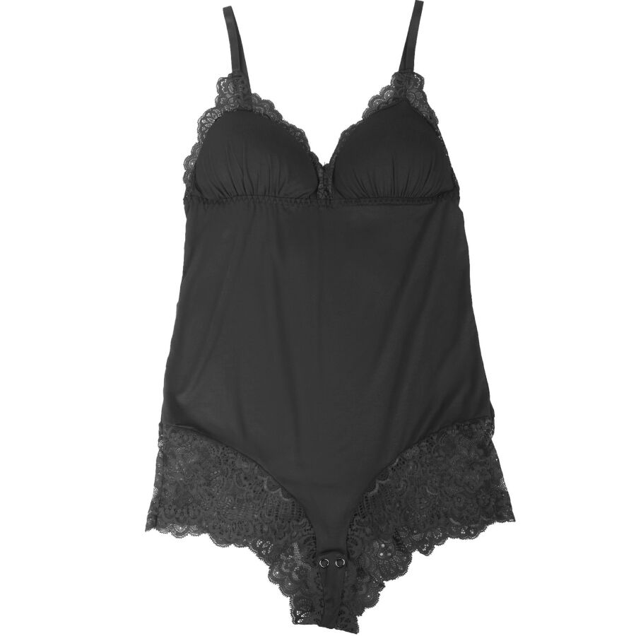 SUBBLIME - BLACK FLORAL LACE DETAIL TEDDY L/XL - My naughty haven #