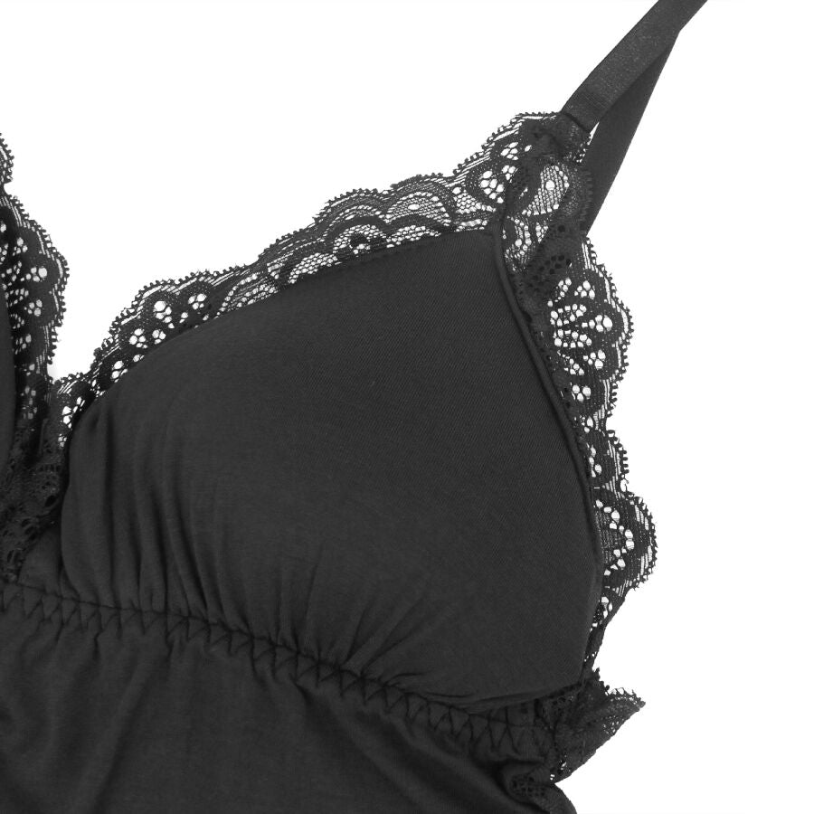 SUBBLIME - BLACK FLORAL LACE DETAIL TEDDY L/XL - My naughty haven #