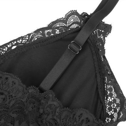 SUBBLIME - BLACK FLORAL LACE DETAIL TEDDY L/XL - My naughty haven #