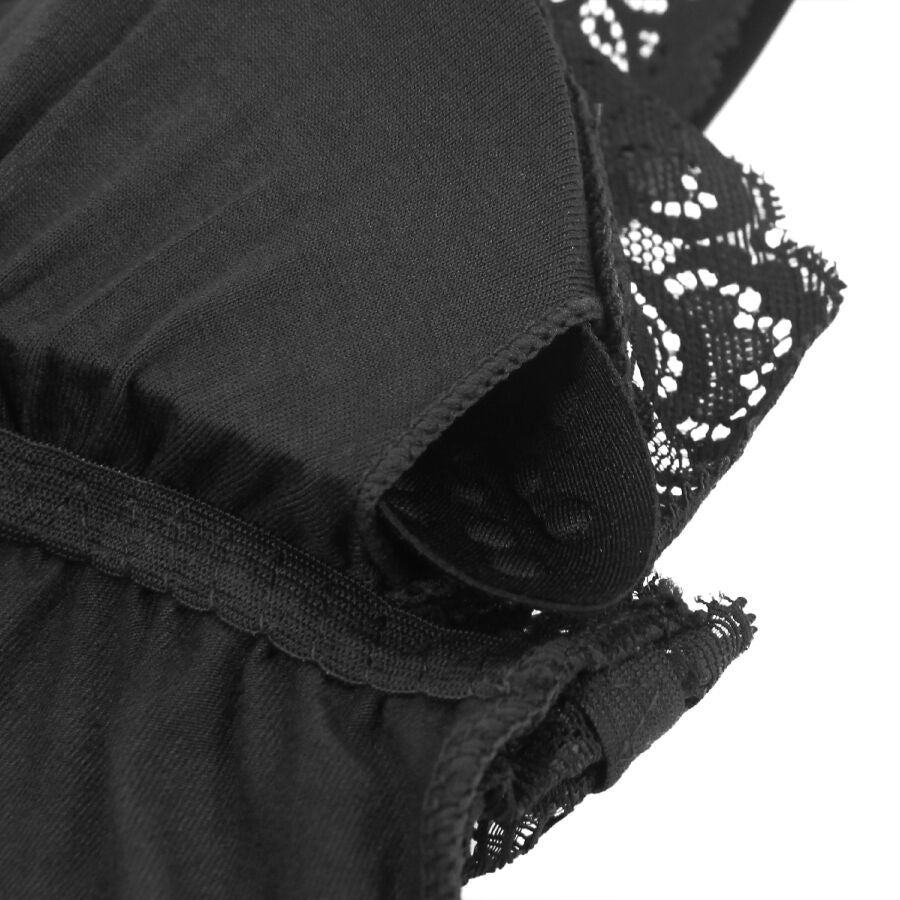SUBBLIME - BLACK FLORAL LACE DETAIL TEDDY S/M - My naughty haven #