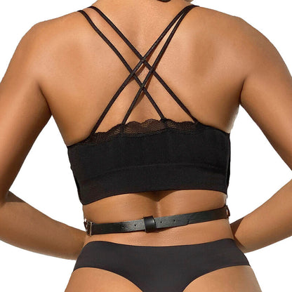 SUBBLIME - CHEST HARNESS LEATHER CHAINS BLACK ONE SIZE - My naughty haven #