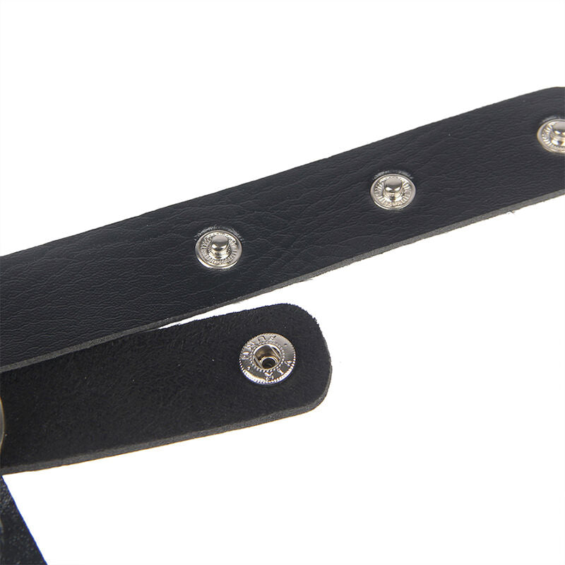SUBBLIME - CHEST HARNESS LEATHER CHAINS BLACK ONE SIZE - My naughty haven #