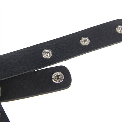 SUBBLIME - CHEST HARNESS LEATHER CHAINS BLACK ONE SIZE - My naughty haven #