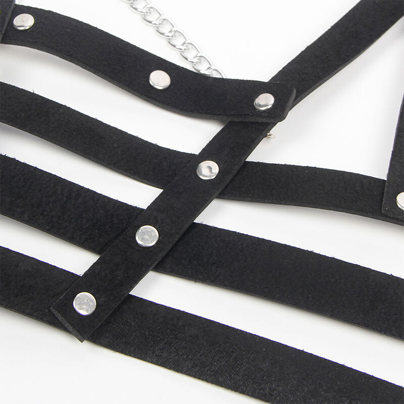 SUBBLIME - CORSET HARNESS WITH CHAINDETAIL ONE SIZE - My naughty haven #