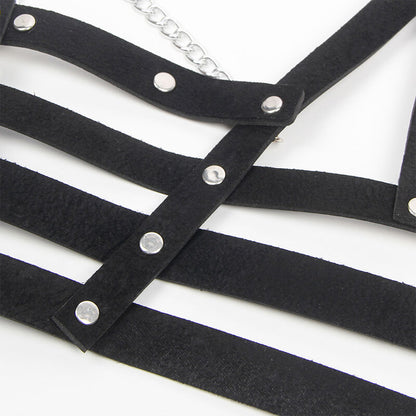 SUBBLIME - CORSET HARNESS WITH CHAINDETAIL ONE SIZE - My naughty haven #