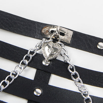 SUBBLIME - CORSET HARNESS WITH CHAINDETAIL ONE SIZE - My naughty haven #