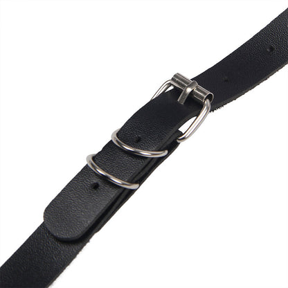SUBBLIME - FULL BODY HARNESS WITH LEATHER BUCKLES BLACK ONE SIZE - My naughty haven #