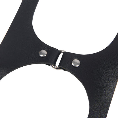 SUBBLIME - FULL BODY HARNESS WITH LEATHER BUCKLES BLACK ONE SIZE - My naughty haven #