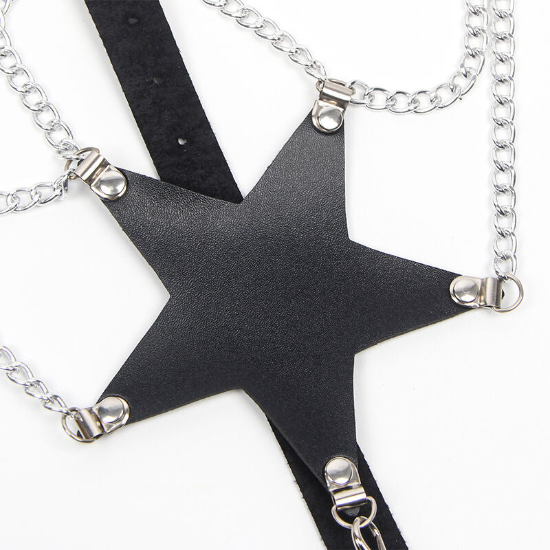 SUBBLIME - FULL BODY HARNESS WITH STAR CHAINDETAIL ONE SIZE - My naughty haven #