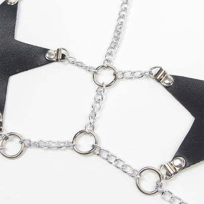 SUBBLIME - FULL BODY HARNESS WITH STAR CHAINDETAIL ONE SIZE - My naughty haven #