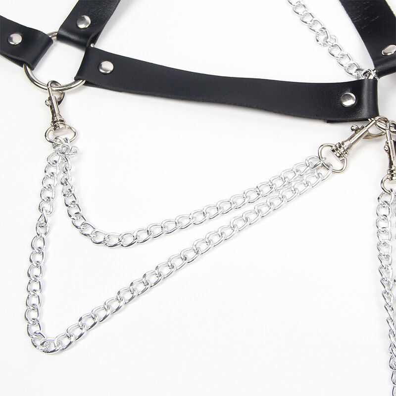 SUBBLIME - HARNESS BRA WITH CHAINDETAIL ONE SIZE - My naughty haven #