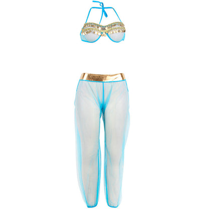 SUBBLIME - INDIA STYLE BLUE LINGERIE SET S/M - My naughty haven #
