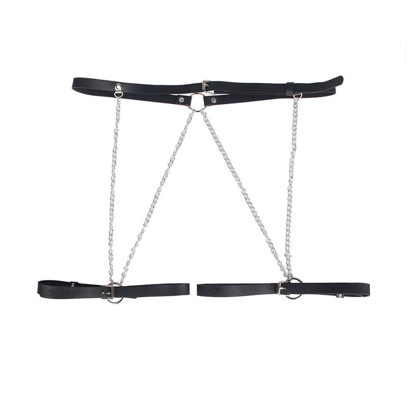 SUBBLIME - LEATHER BELT HARNESS BLACK ONE SIZE - My naughty haven #