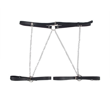 SUBBLIME - LEATHER BELT HARNESS BLACK ONE SIZE - My naughty haven #