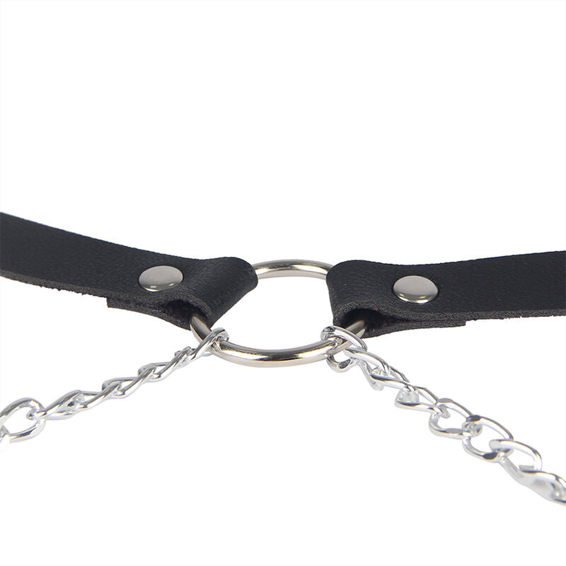 SUBBLIME - LEATHER BELT HARNESS BLACK ONE SIZE - My naughty haven #