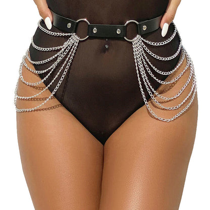 SUBBLIME - LEATHER CHAINBELT BLACK ONE SIZE - My naughty haven #