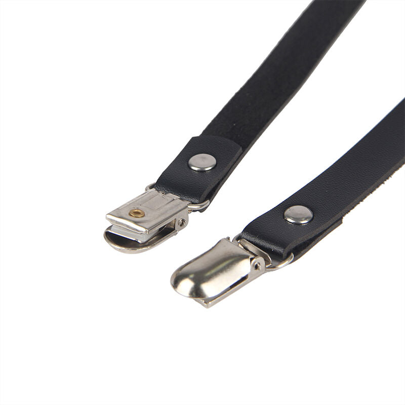 SUBBLIME - LEATHER CHAINLEG HARNESS BLACK ONE SIZE - My naughty haven #