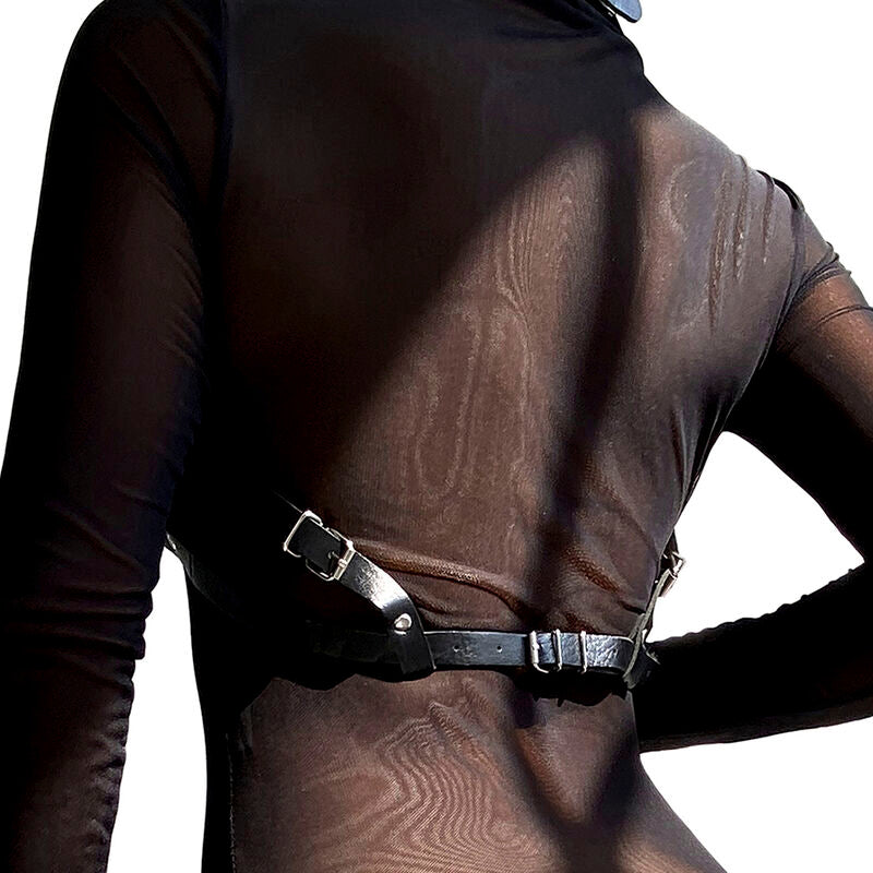 SUBBLIME - LEATHER CHEST HARNESS BLACK ONE SIZE - My naughty haven #